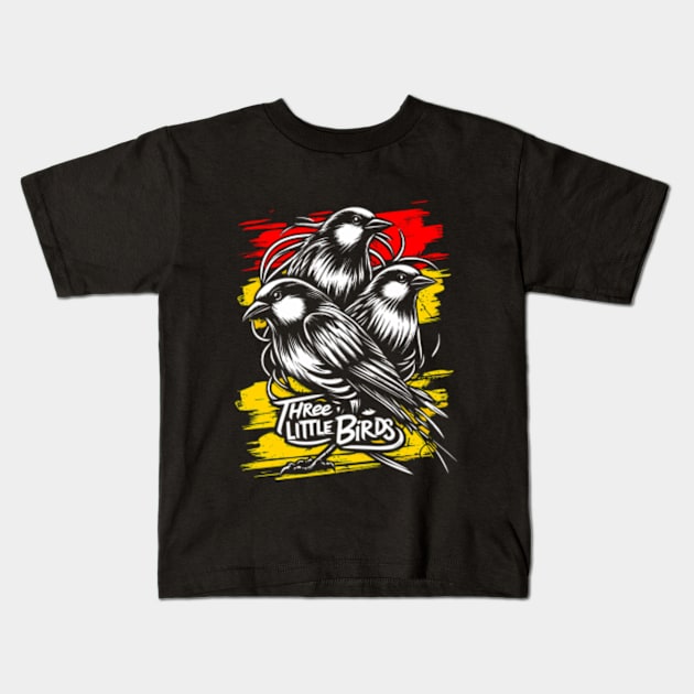 Three Little Birds Kids T-Shirt by StyleTops